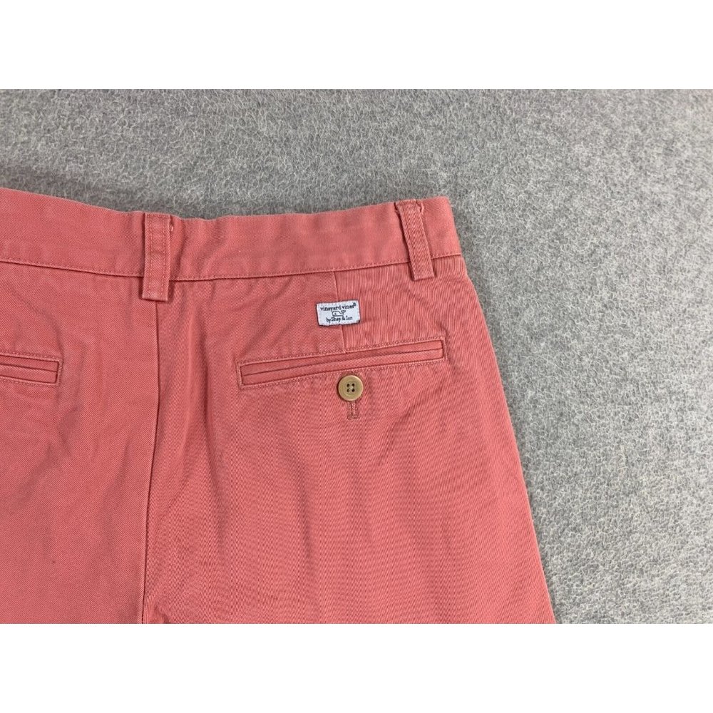 Vineyard Vines Classic Solid 100% Cotton Chino Shorts (Boy's Size 18) Jetty Red - Picture 10 of 11
